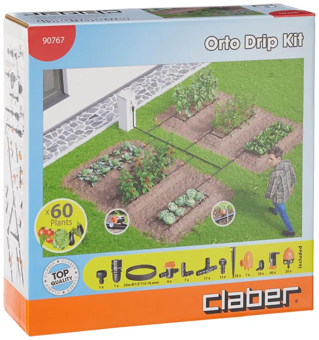 claber-kit-huerto-sistema-riego-por-goteo-diy-hasta-60-plantas-25-m image 1