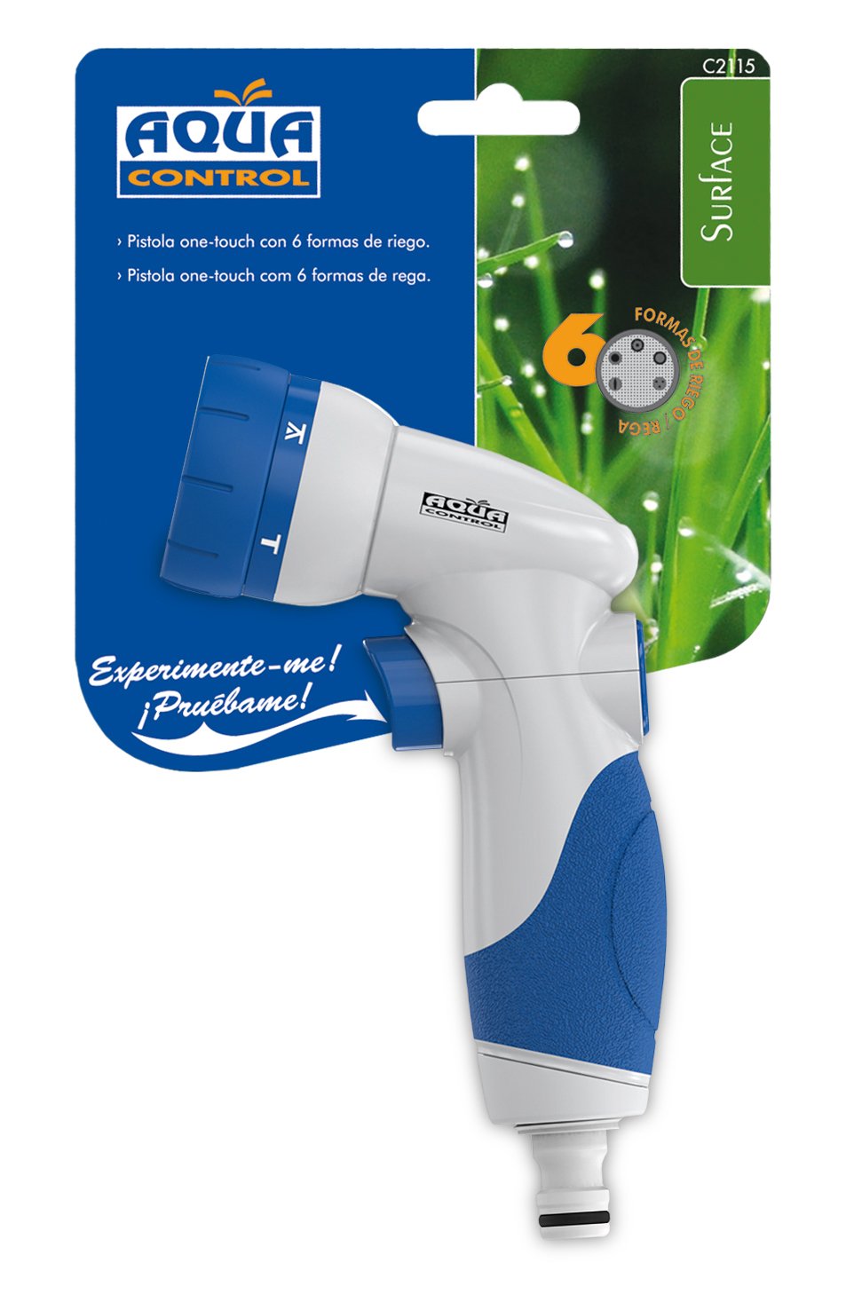 aqua-control-pistola-one-touch-6-formas-azul-blanca image 3
