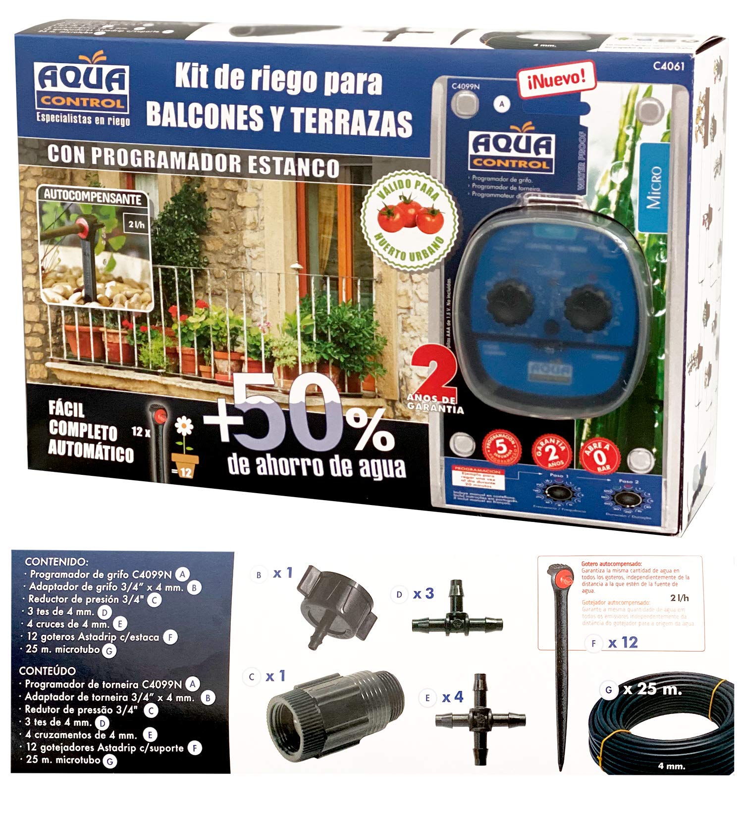 aqua-control-kit-c4061-kit-riego-por-goteo-balcones-con-programador-c4099n-12-go image 2