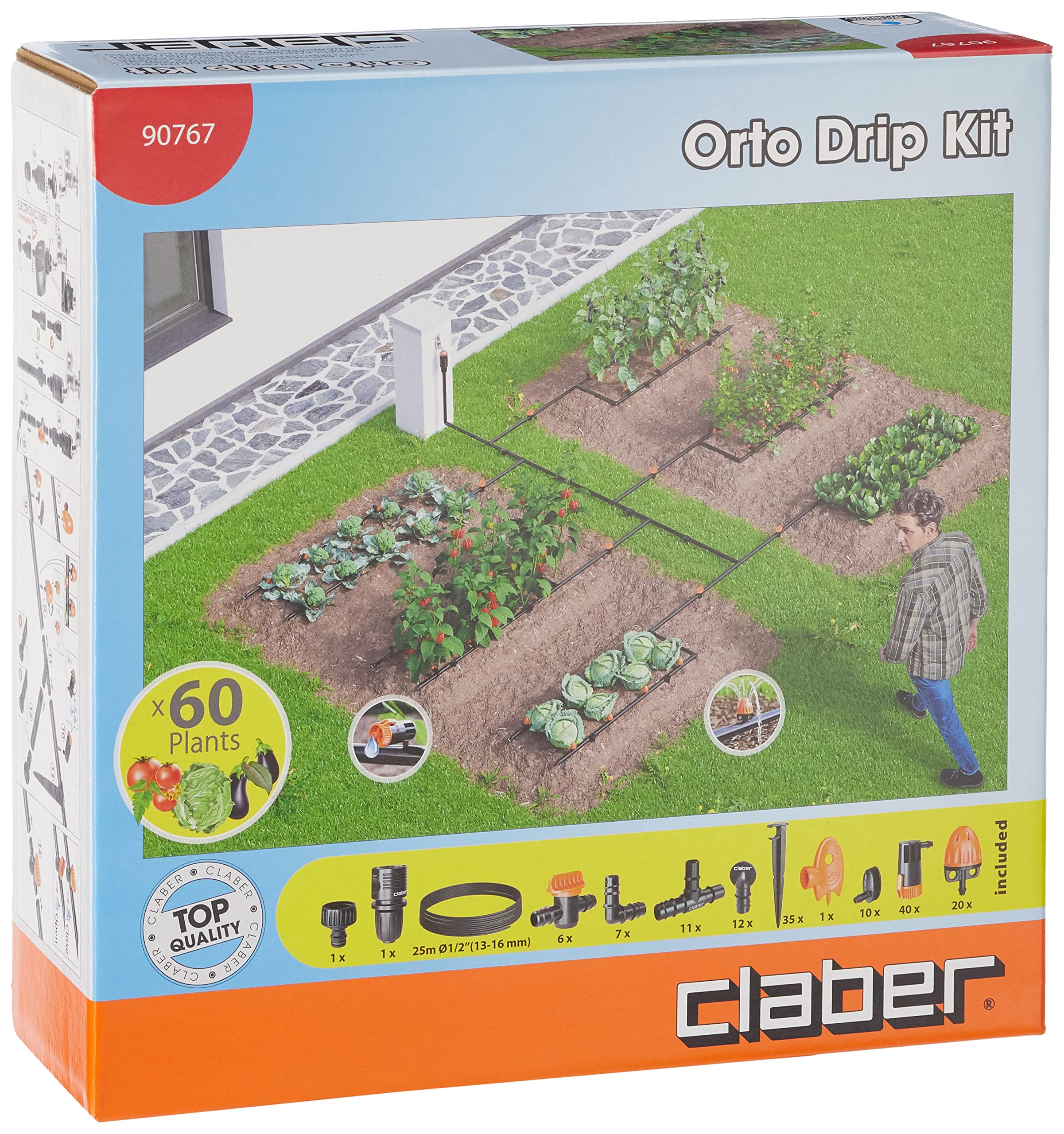 claber-kit-huerto-sistema-riego-por-goteo-diy-hasta-60-plantas-25-m image 1
