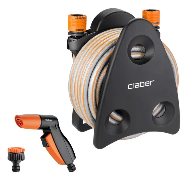 claber-mini-set-utility-portamanguera-con-manguera-10-m-y-pistola image 1