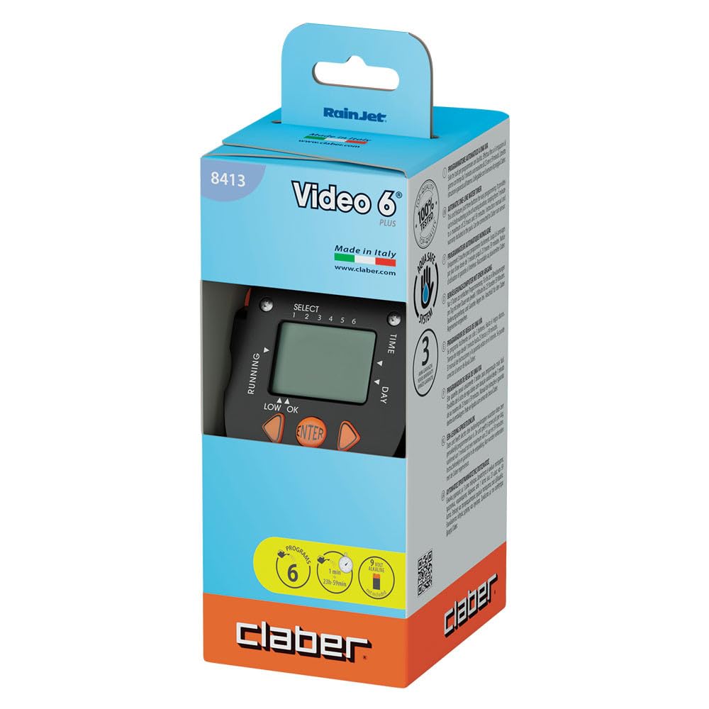 claber-aquauno-video-6-plus-8413-programador-de-riego-autom-tico-de-1-v-a-para-g image 3