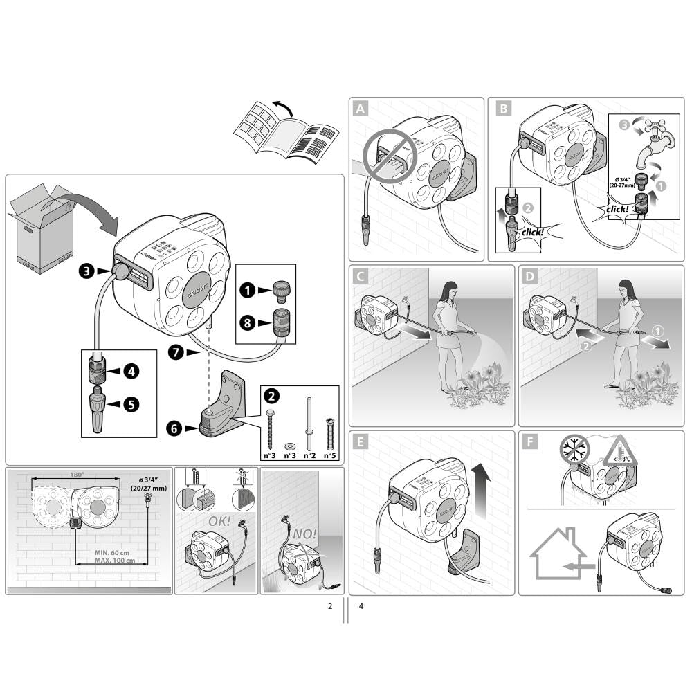 claber-rotoroll-evolution-20-m-enrollador-autom-tico-mural-slow-rewind image 5