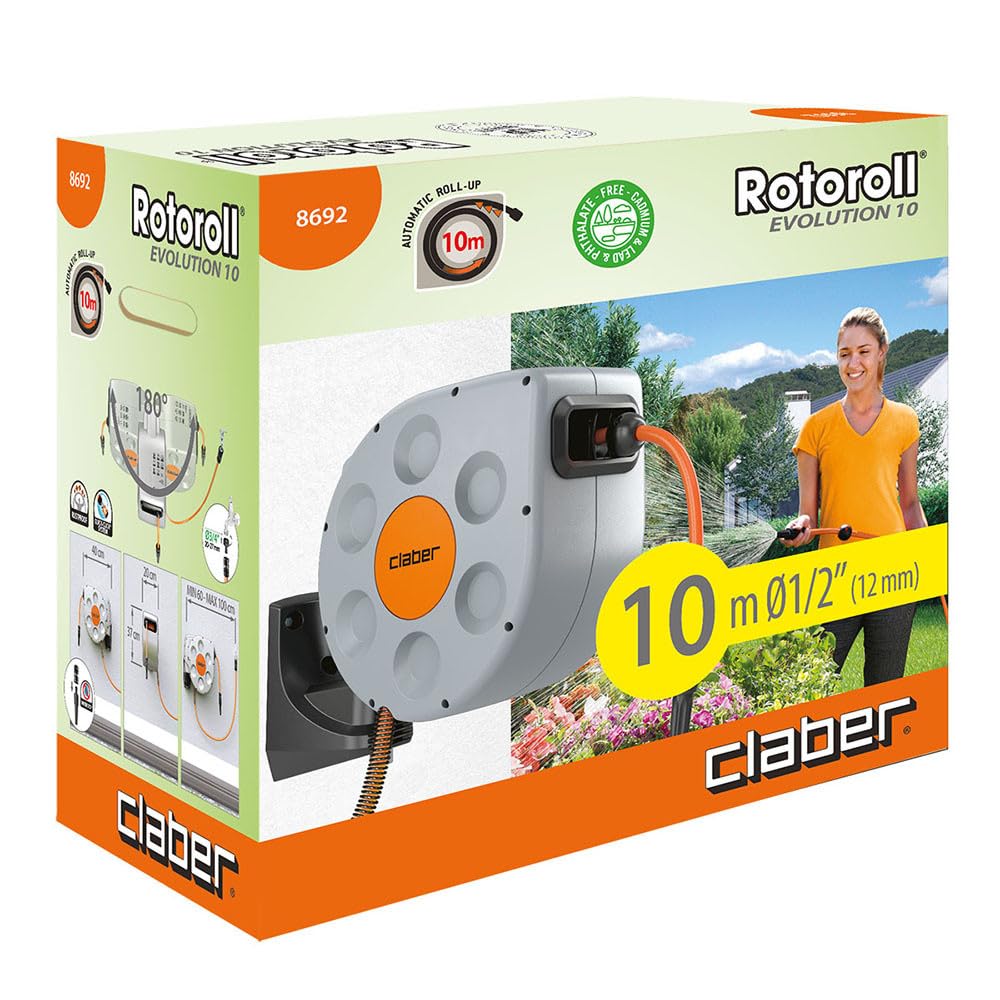 claber-rotoroll-evolution-10-m-portamanguera-mural-autom-tico-slow-rewind image 2