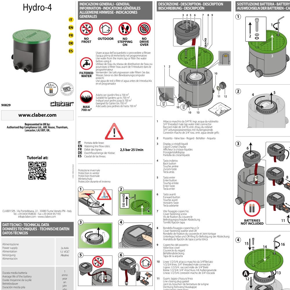 claber-hydro-4-90823-arqueta-premontada-con-programador-integrado-para-4-zonas image 6
