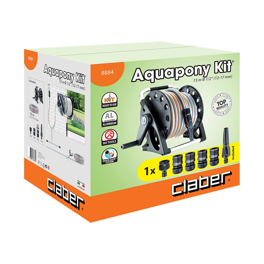 claber-aquapony-kit-portamanguera-compacto-con-manguera-15-m image 3