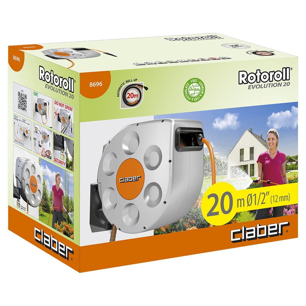 claber-rotoroll-evolution-20-m-enrollador-autom-tico-mural-slow-rewind image 3